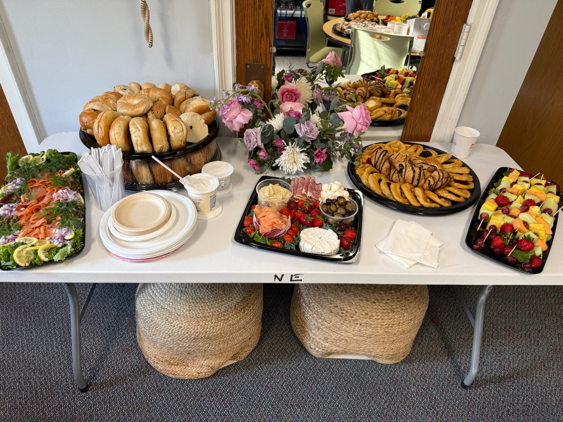 More food provided for the teachers' monthly lunch